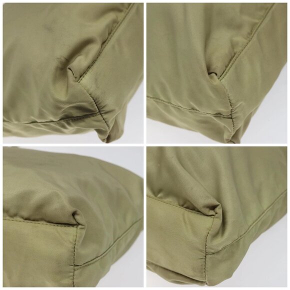 PRADA Tote Bag Nylon Beige Auth EC618 - Picture 15 of 16